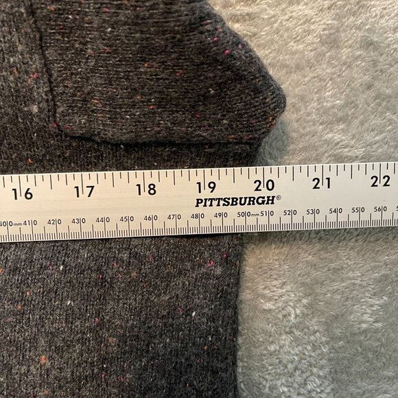 Pure Jill Women Speckled Wool Blend Lagenlook Goblincore Keyhole Tunic Sweater M - Picture 8 of 13